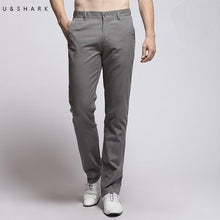 U&Shark 2016 Fashion Mens Grey Casual Pants Noniron Cotton Formal Dress Pants Male Regular Fit Luxury Business Trousers for Men