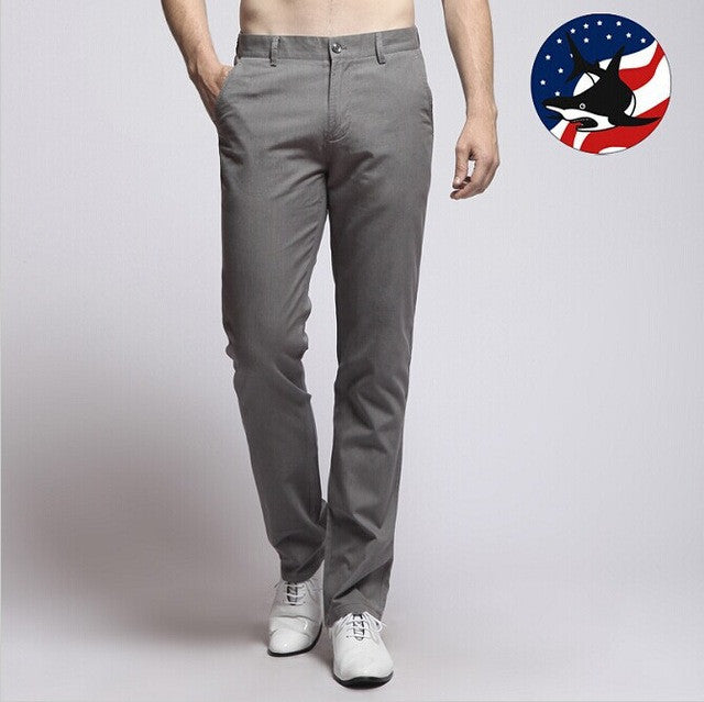 U&Shark 2016 Fashion Mens Grey Casual Pants Noniron Cotton Formal Dress Pants Male Regular Fit Luxury Business Trousers for Men