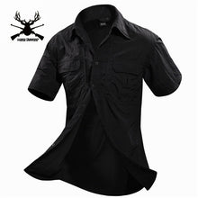 MEGE Summer Men Shirt Short Sleeve Military Shirt Mens Loose Fashion Casual Boss Shirt Vetement Homme Camisa Social Masculina