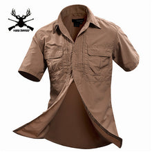 MEGE Summer Men Shirt Short Sleeve Military Shirt Mens Loose Fashion Casual Boss Shirt Vetement Homme Camisa Social Masculina