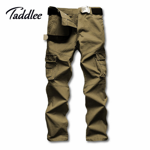 Taddlee Brand Man Multi-pocket Long Military Pants Male Work Cargo Overalls Loose Camouflage Pants Leisure Straight Trousers