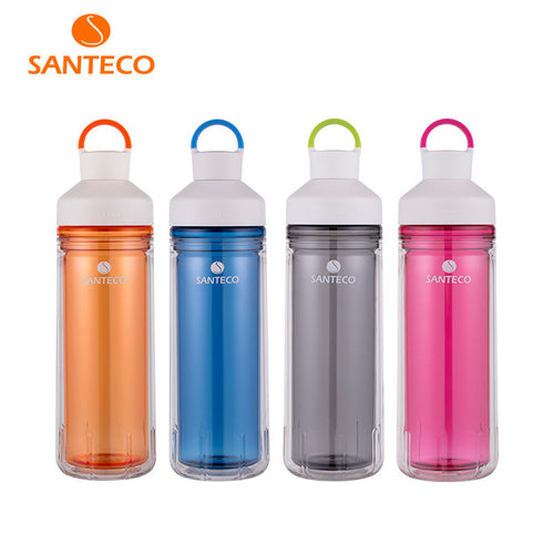 Santeco Ocean Series Beverage Bottle Double-wall Insulated Tritan Water Bottle Durable Outerdoor Flask 590ml