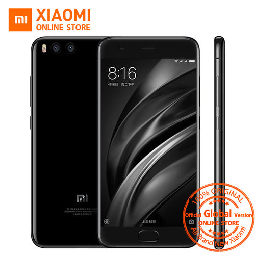 Global Version Xiaomi Mi6 Mi 6 Mobile Phone 6GB RAM 64GB ROM Snapdragon 835 Octa Core 5.15'' NFC Dual Cameras Android 7.1