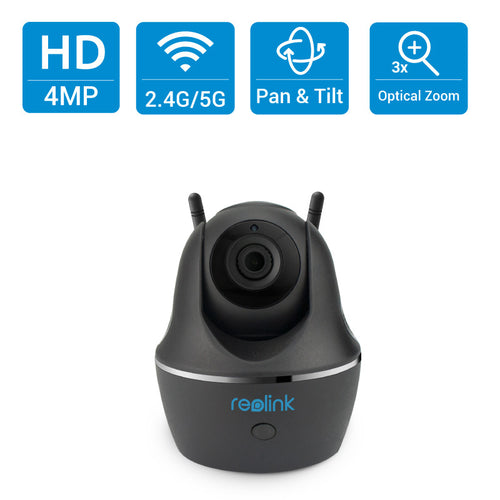 Reolink 4MP WiFi Camera 2.4G/5G PT 3x Optical Zoom HD Baby Monitor Mini PTZ Indoor Home Surveillance Cam C2