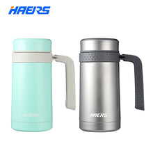 Haers Stainless Steel Coffee Mug Vacuum Insulated Thermos Mug With Handle 450ml