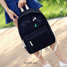 Luminous Canvas Girls Backpacks High Quality Teenager Cute School Bag