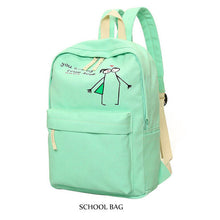 Luminous Canvas Girls Backpacks High Quality Teenager Cute School Bag