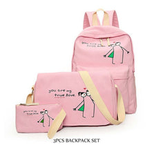 Luminous Canvas Girls Backpacks High Quality Teenager Cute School Bag